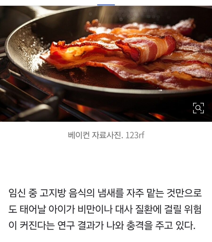 “베이컨 냄새만 맡았을 뿐인데…내 아이가 비만 됐습니다”_2.jpg