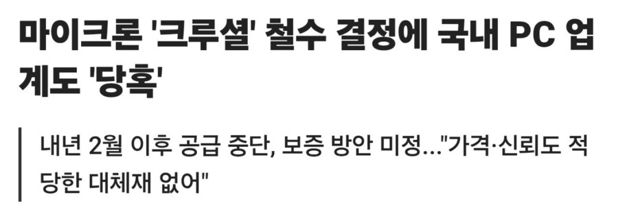 마이크론 '크루셜' 철수 결정, 국내 PC 업계 '당혹'_1.jpg