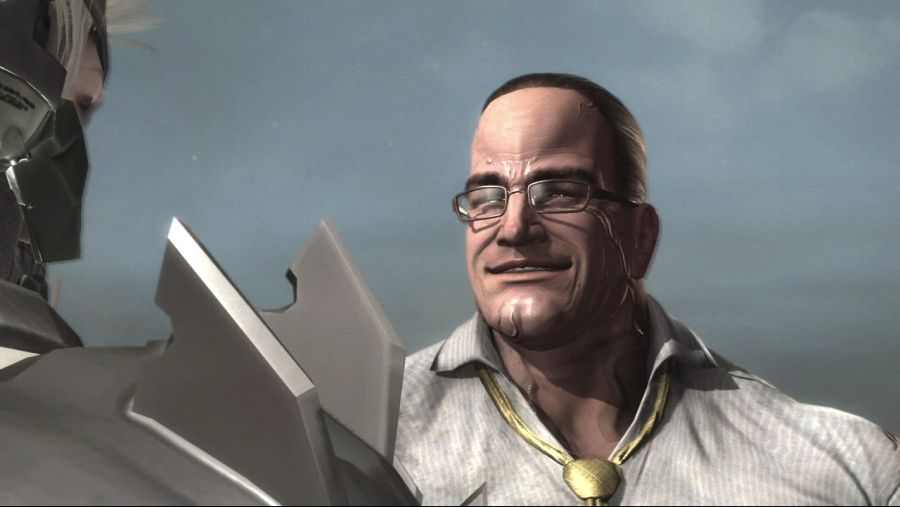 [메탈기어]서로 악수를 하는 라이덴과 암스트롱_1.jpg