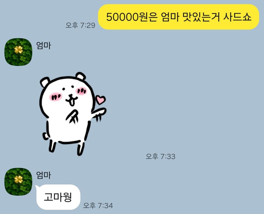 엄니 맛있는거 드시라고 용돈보내드림_1.jpg