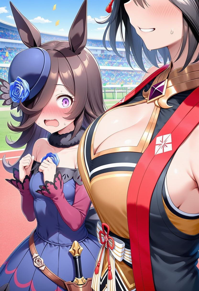 라이스의 승부복 보고 흥분한 키타산과 사토노가 커서_3.jpg