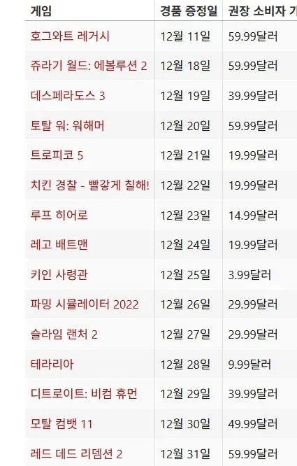 에픽게임즈 연말 무료 배포 리스트_1.webp