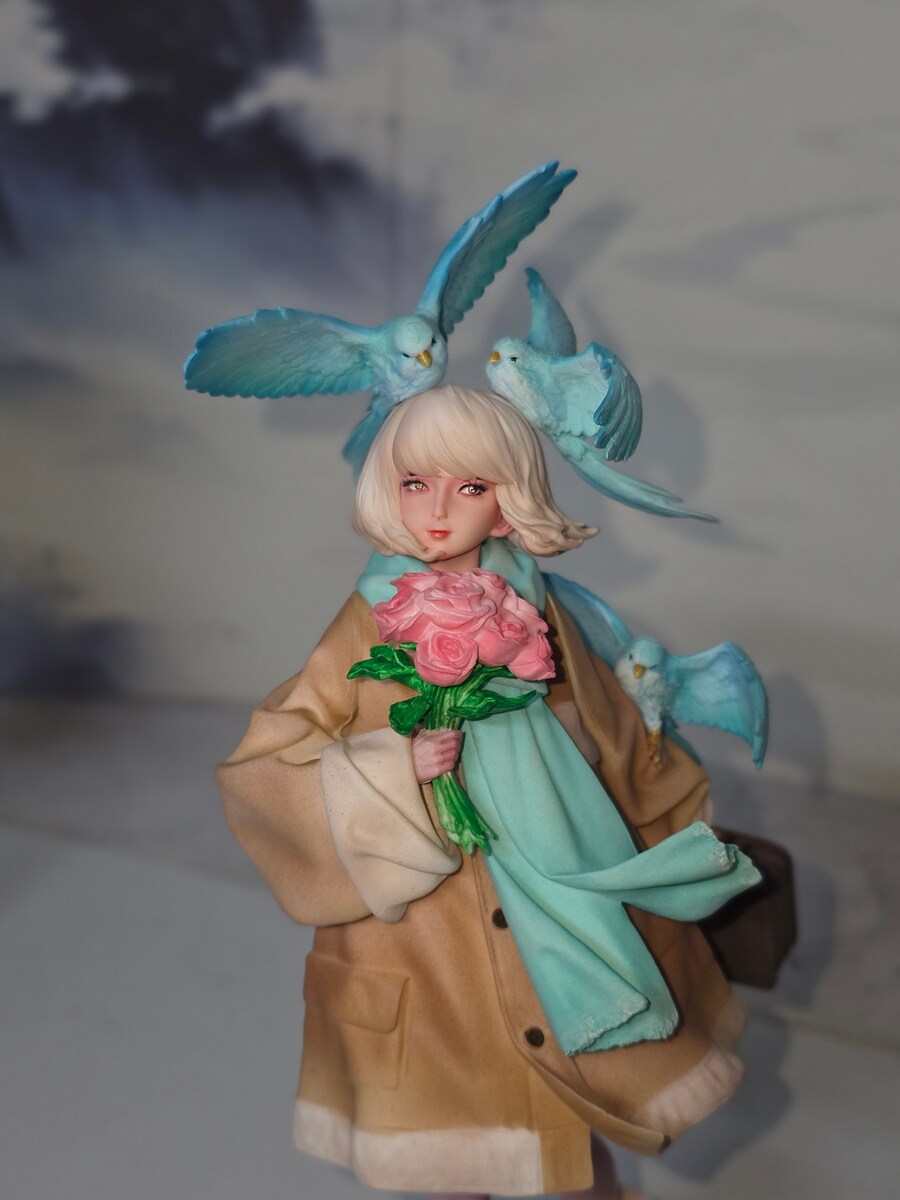 파랑새와 소녀 레진피규어 완성_6.jpg