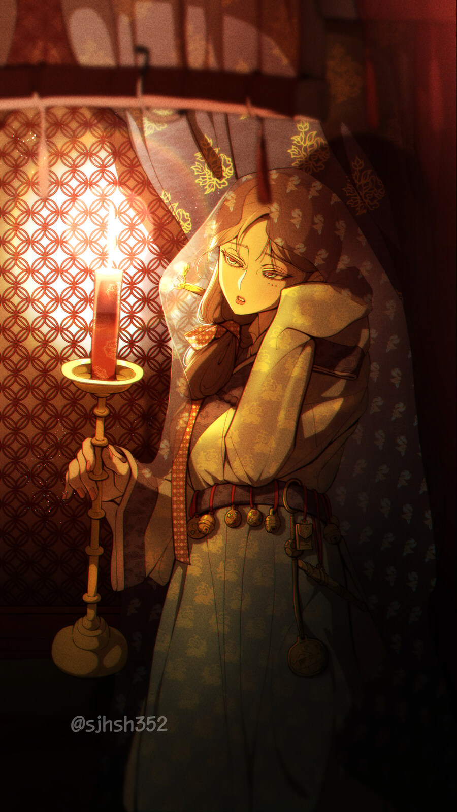 (한복) 실내에 있는 고려 귀족 여자를 그려봄_1.jpg