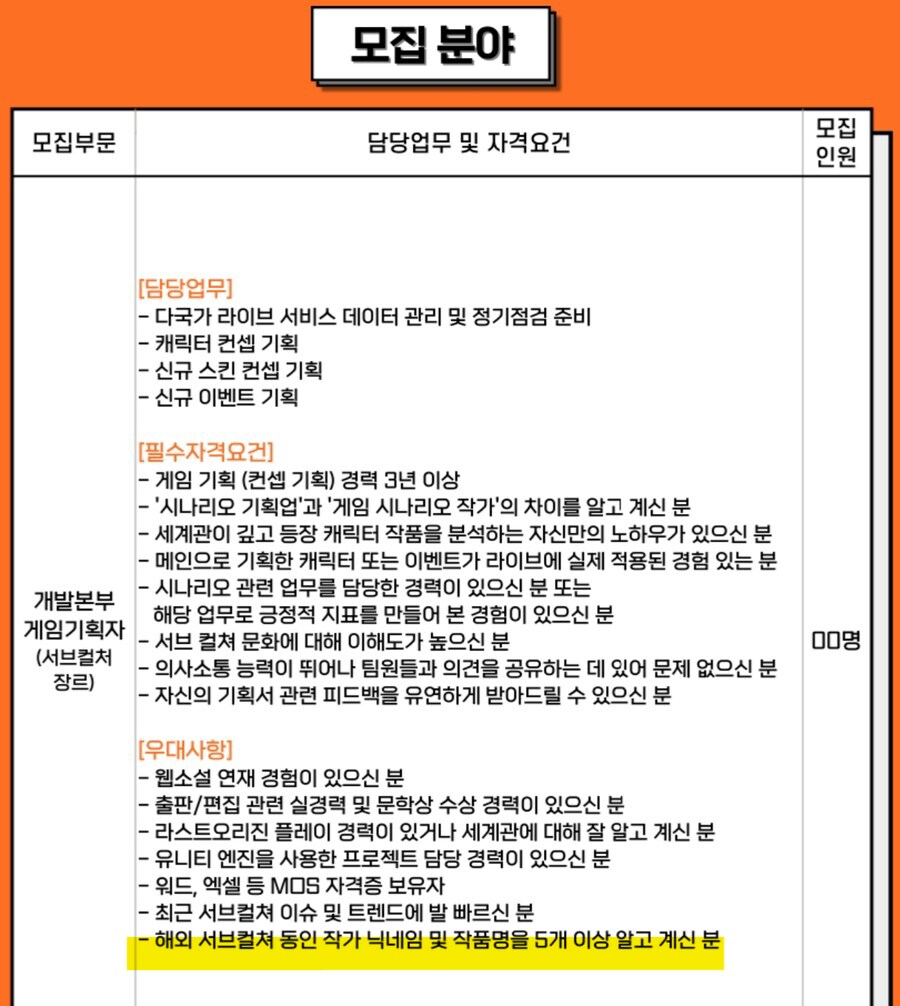 쉽지않은 라스트오리진 구인공고 우대사항_1.png