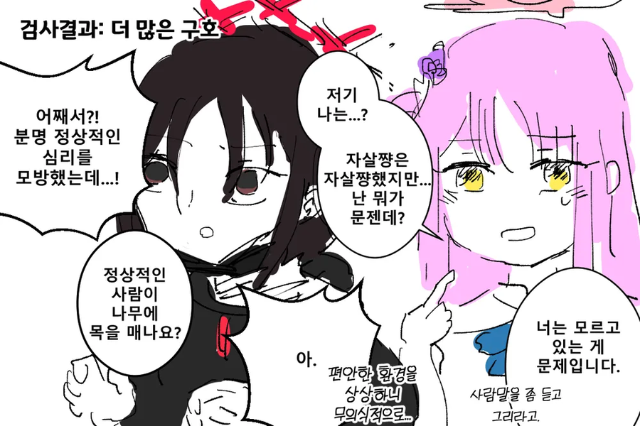 블루아카) 정신감정 받는 망가.manga_4.webp