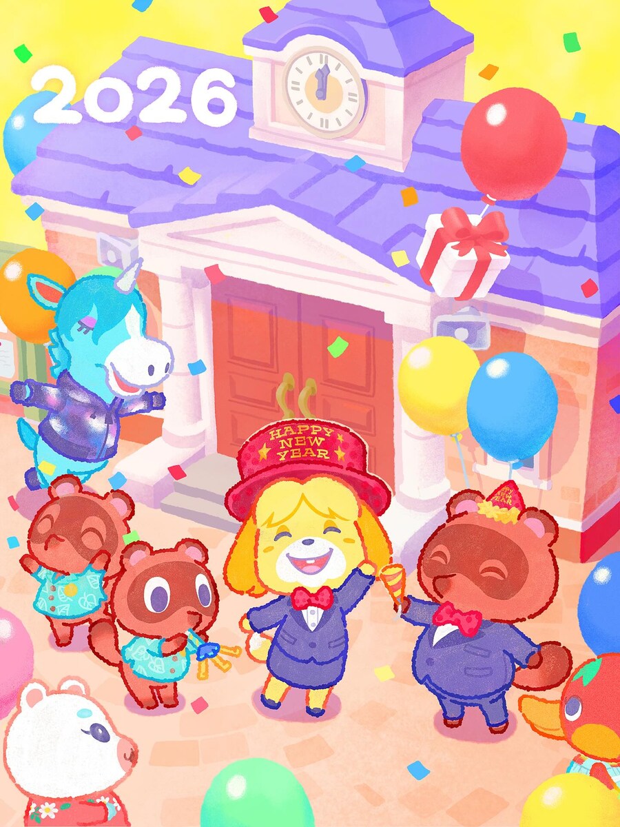 닌텐도 (동물의 숲, 별의 커비, 마리오) 새해 축전 일러스트 및 메세지_5.jpg
