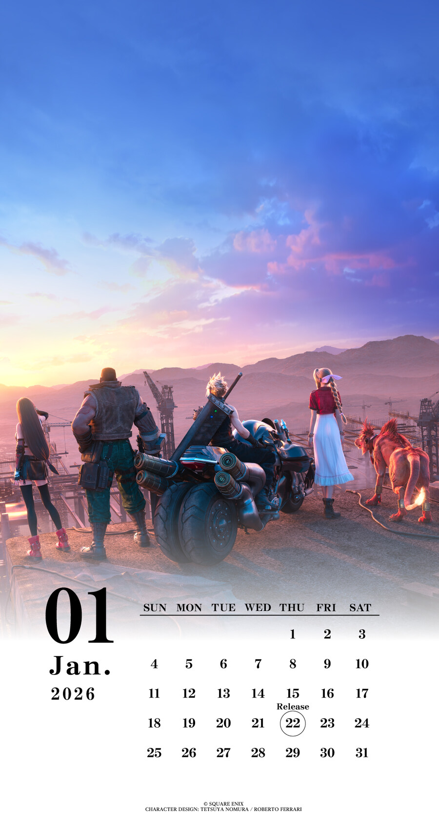 스퀘어에닉스 파이널 판타지 7 리메이크 1월 캘린더_1.jpg