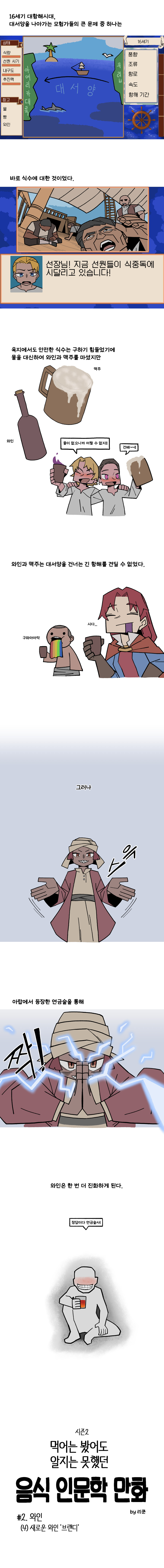 음식 인문학 만화 시즌2) #2. 와인(4) 새로운 와인 '브랜디'_1.jpg