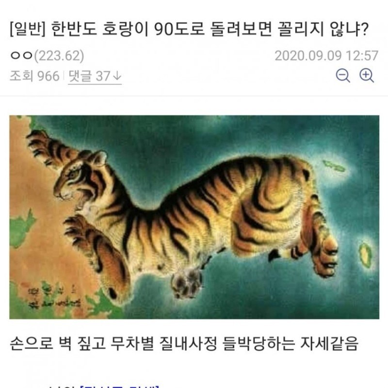 한반도 호랑이 모양의 색다른 해석.jpg_1.jpg