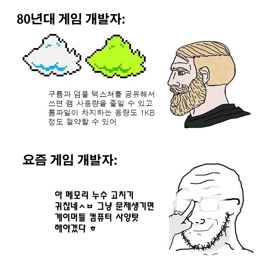 옛날 게임 개발자 vs 요즘 게임 개발자.jpg_1.jpg