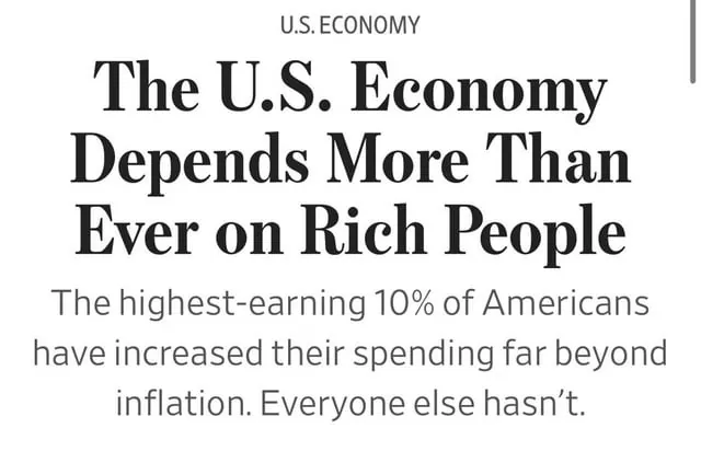 미국 상위 10퍼가 미국 전체의 절반의 소비를 하는중.jpg_1.webp