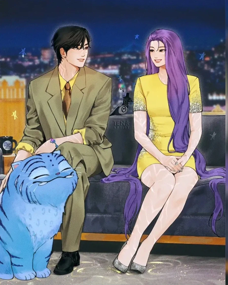 토크쇼 한번 나왔는데 벌써 팬아트 뜬 케데헌 참여인물_1.webp