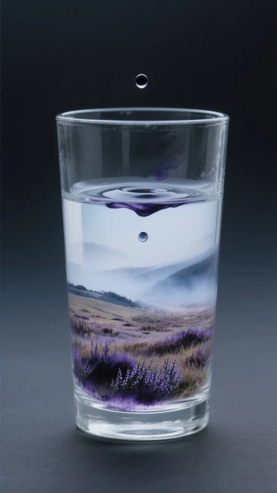 AI) 물컵에 물감을 떨어뜨려 만든 예술 컨셉_2.webp