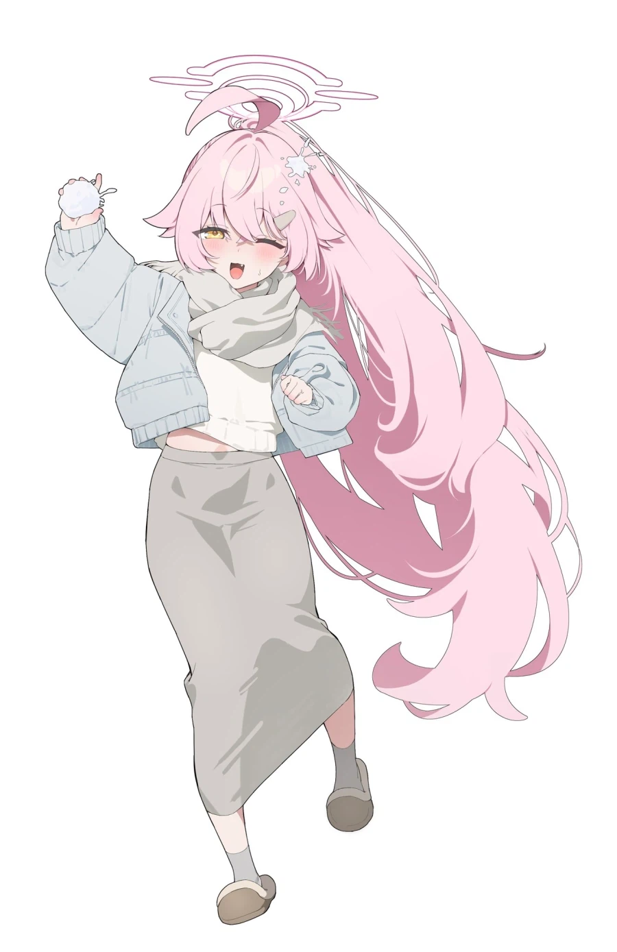 블루아카) 호시노와 눈싸움_4.webp