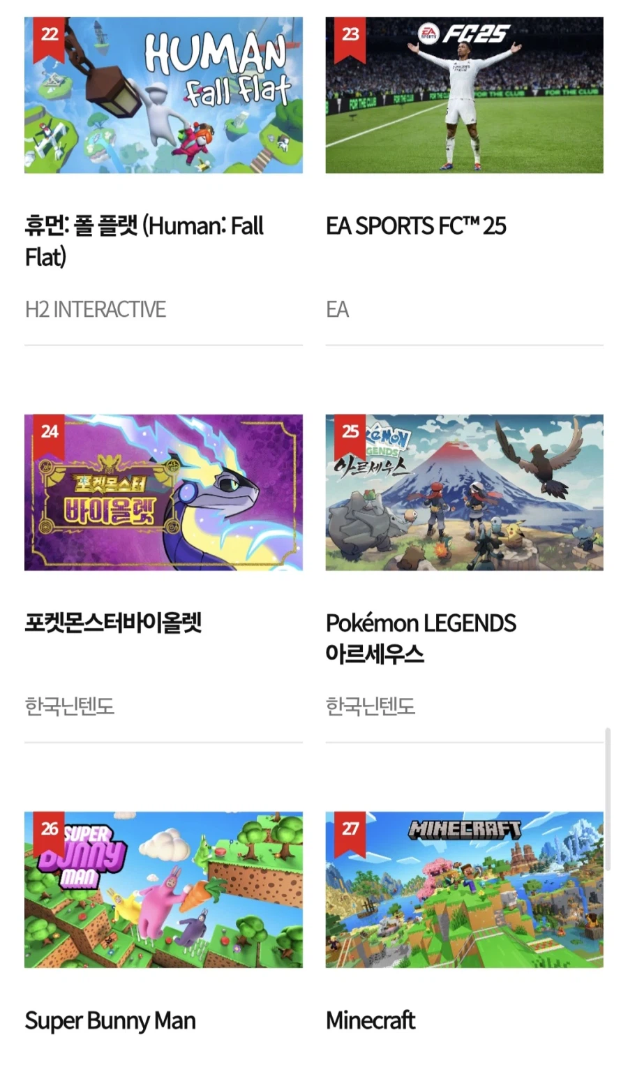 한국닌텐도, 2025년 닌텐도 스위치 1 연간 다운로드 랭킹_6.webp