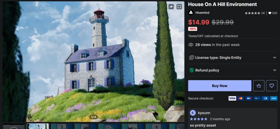 [에셋스토어] (무료) House On A Hill Environment_1.webp