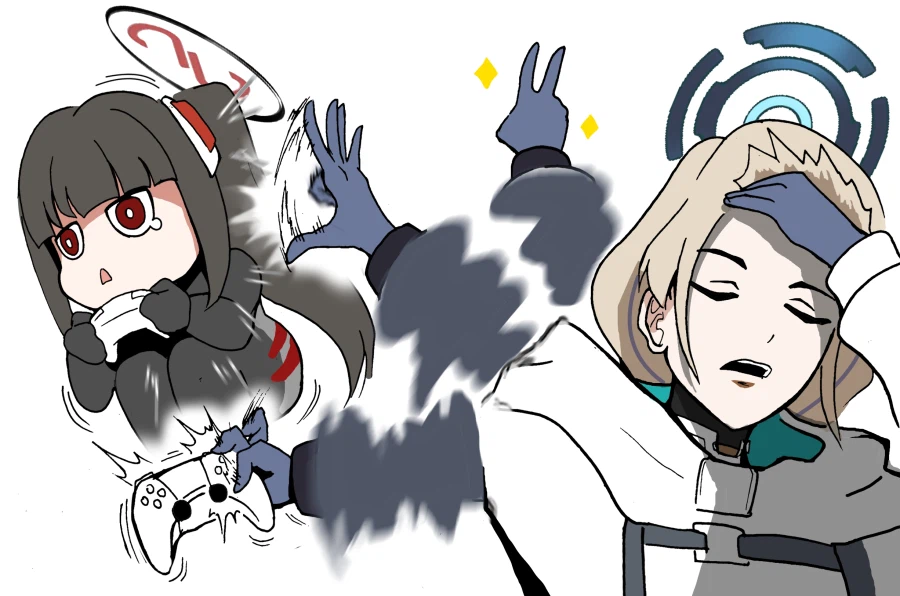 블루아카) 격겜하는 리오와 토키.manhwa_2.webp