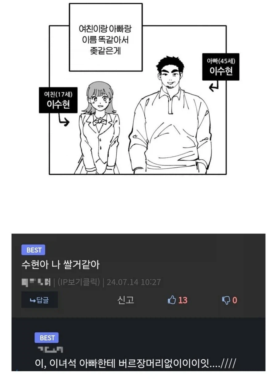 디씨주의) 여자친구랑 이름 같아서 ㅈ같은 상황_1.webp