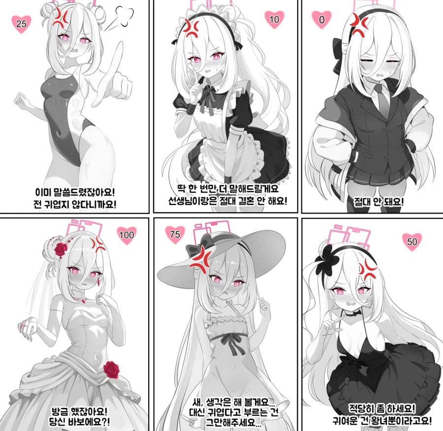 "케이 쨩 너무 귀여워! 결혼하자!"의 인연 랭크별 반응 만화 .manhwa_7.webp