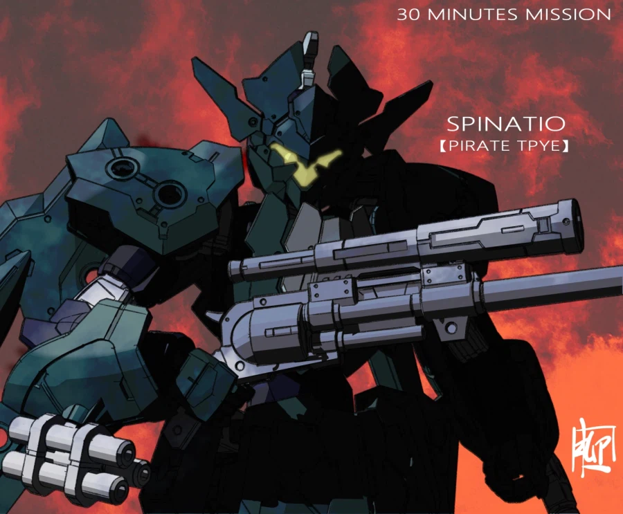 [반다이] 30MM 스피나티오(해적 사양) 발표 기념 야나세씨 일러스트_1.webp