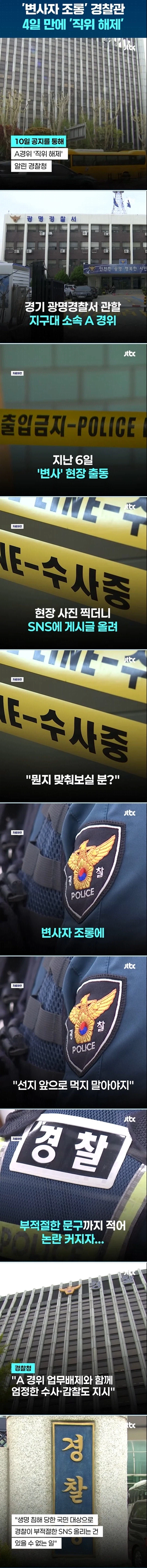 변사자 조롱 경찰관 직위 해제..._1.webp