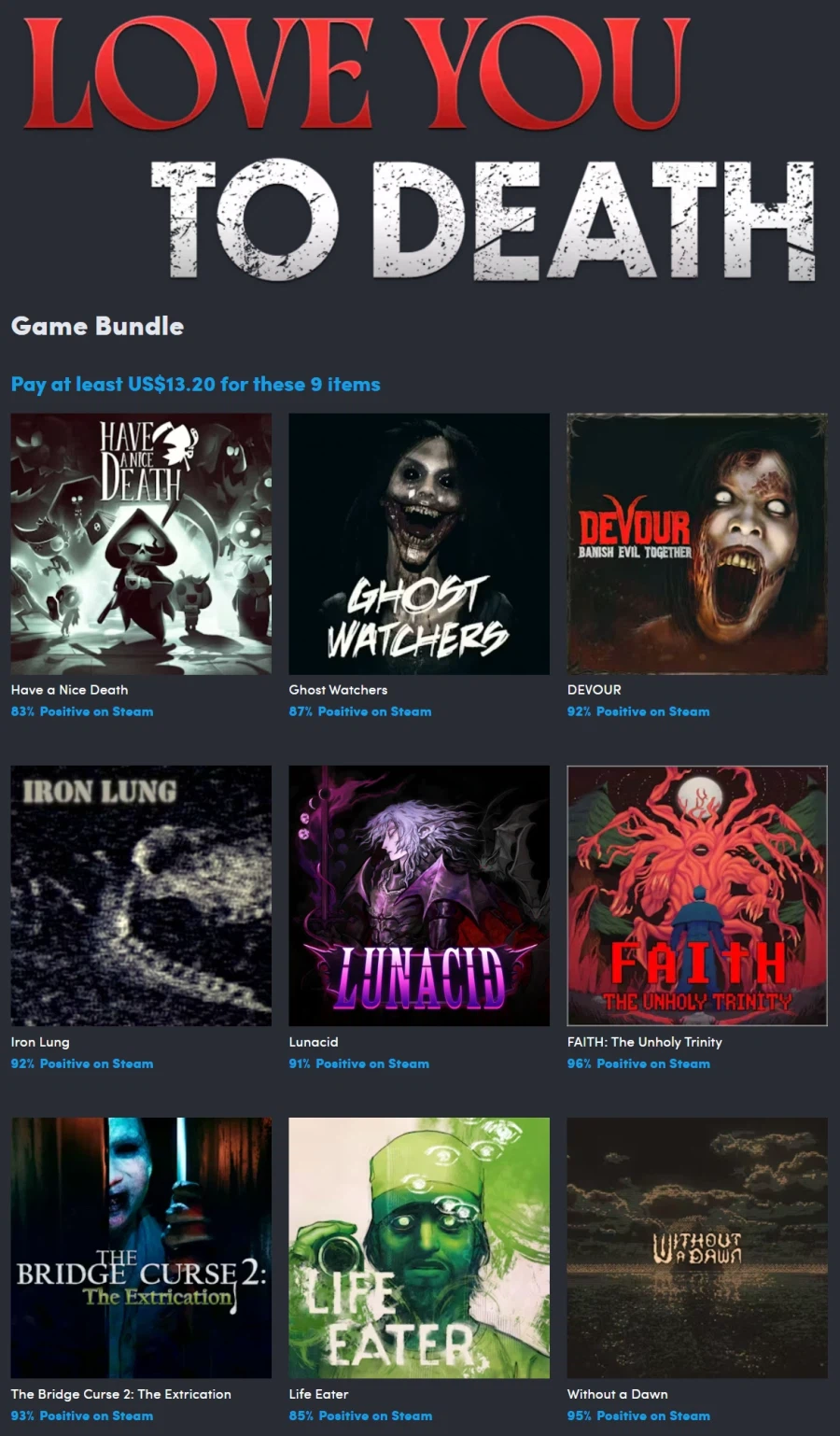 [험블번들] Love You to Death 번들 / 9개 $13.20_1.webp