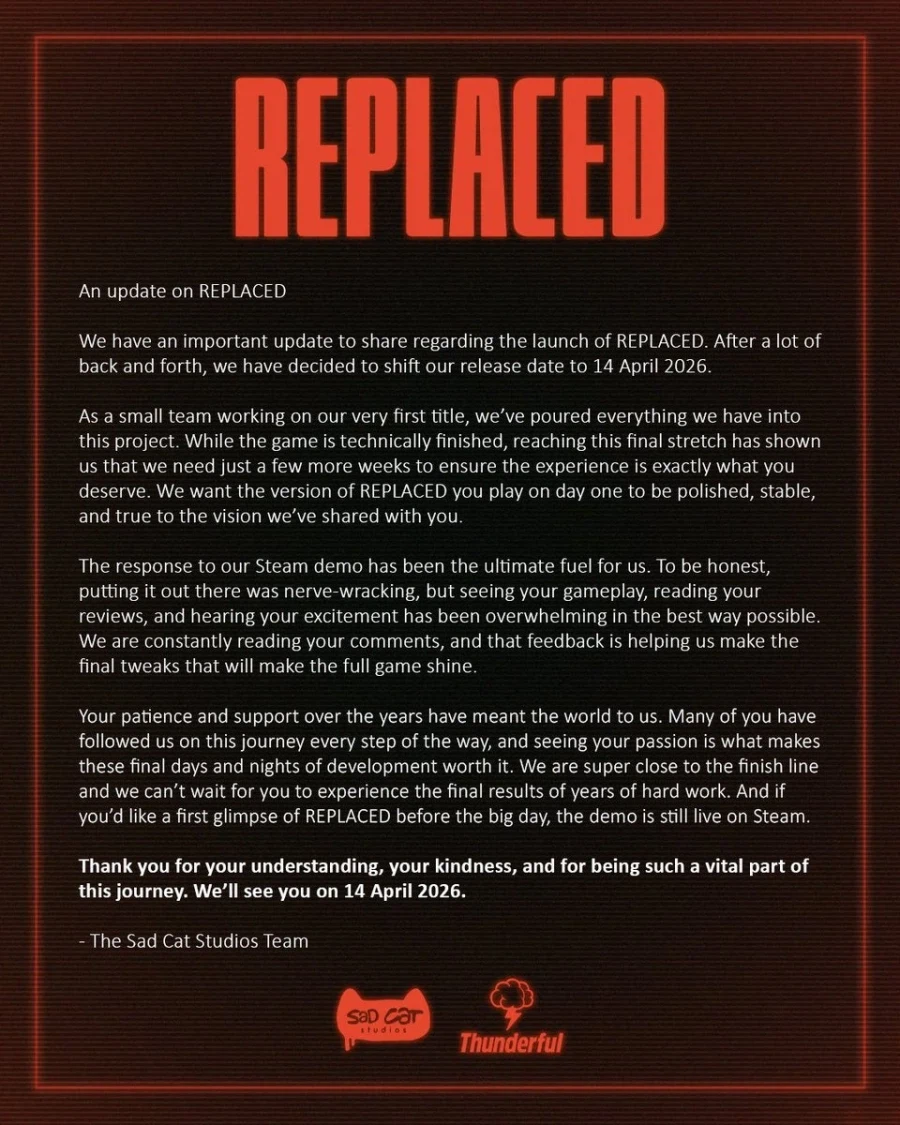 리플레이스드 4월 14일로 발매 연기_1.webp