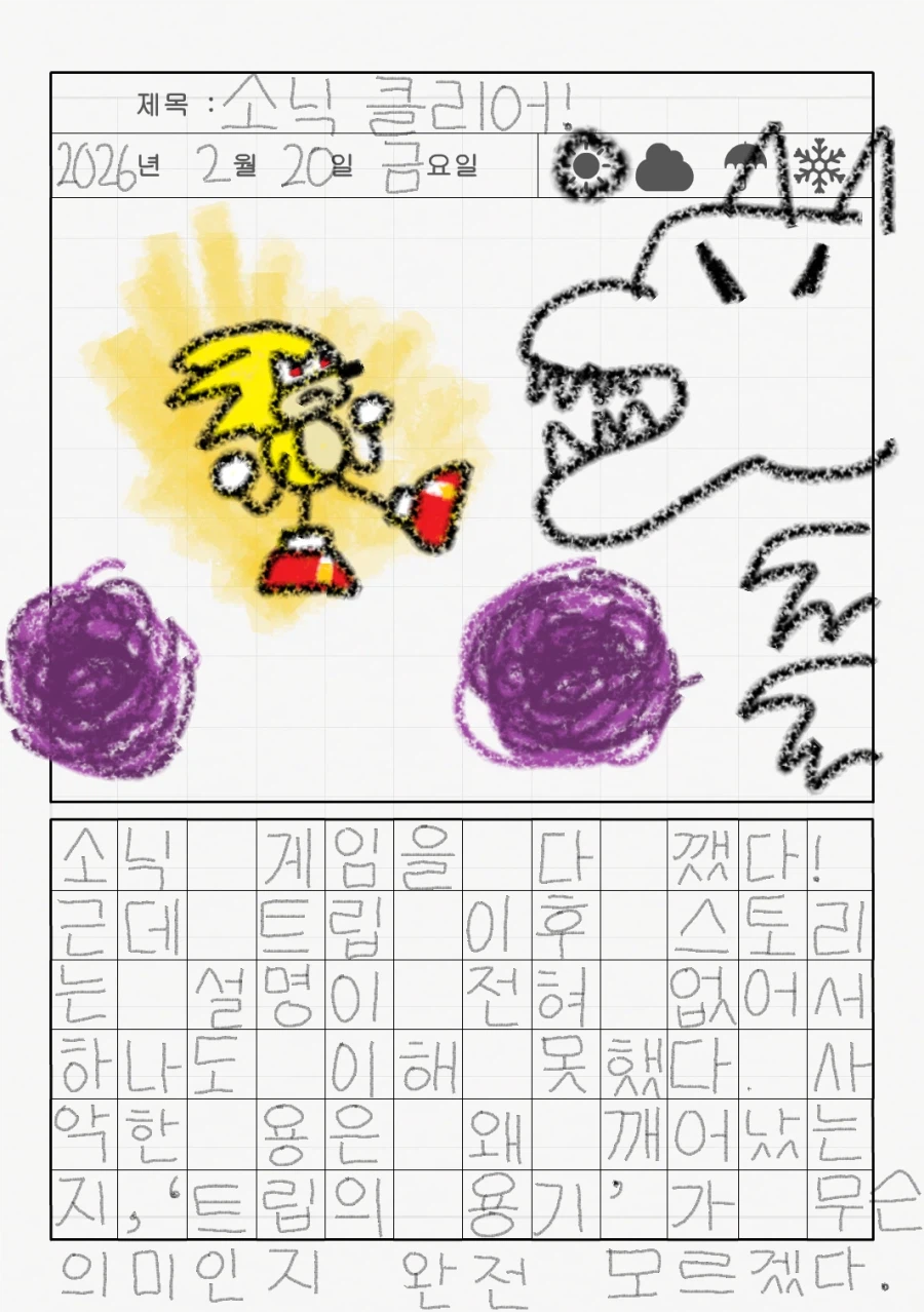 리로아의 일기 [일상 편 53_소닉 슈퍼스타즈 3] // 엔딩 주의!_1.webp