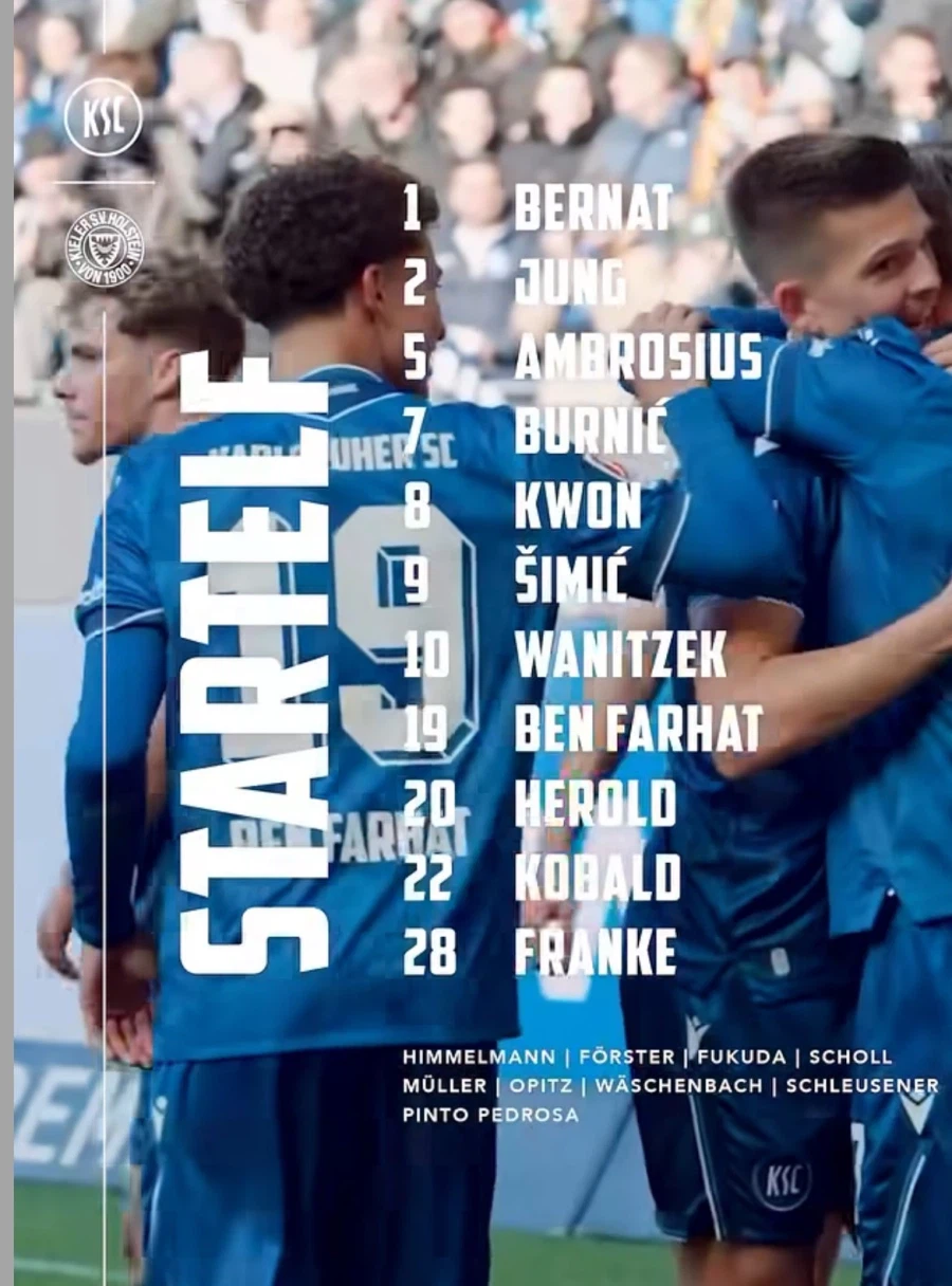 [분데스리가2] 카를스루어 vs 홀슈타인 킬 출전 명단, 권혁규 선발_1.webp