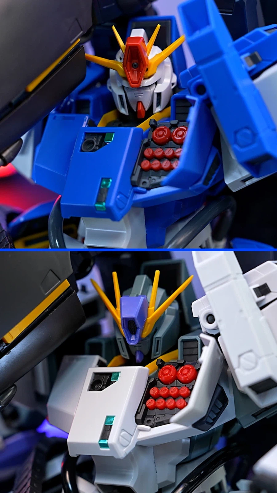 MG 풀 아머 ZZ 건담 Ver.Ka 비교 + 포징 사진_1.webp