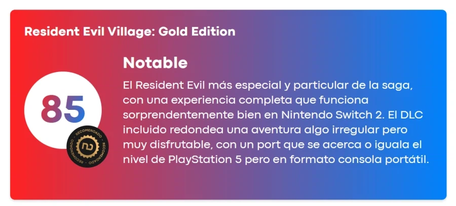 NS2 바이오하자드 빌리지 리뷰 점수, 메타크리틱 등재 및 플레이 영상_2.webp