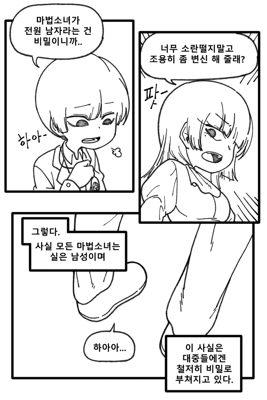 정체를 숨기는 마법소녀(?) Manhwa (약 스압)_3.webp