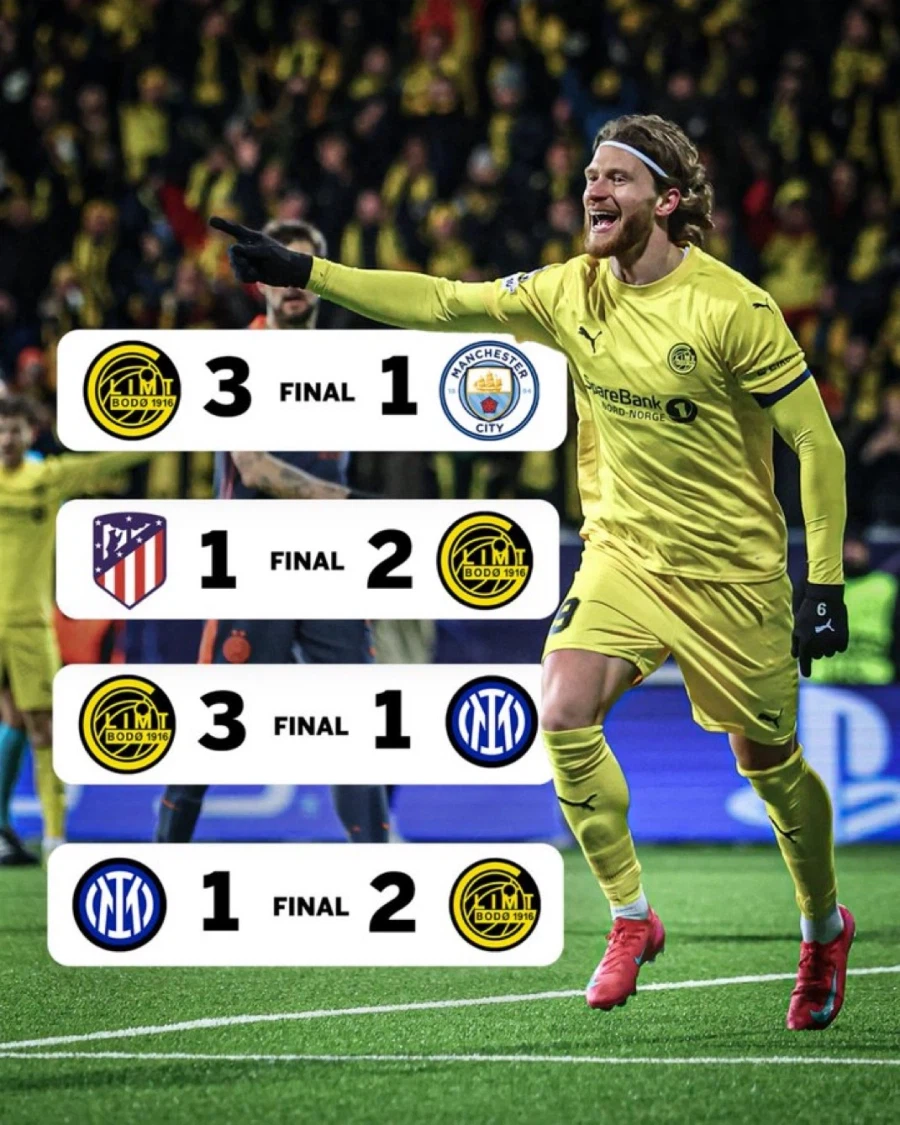 UCL 16강에 진출한 노르웨이 클럽 보되/글림트의 위엄_1.webp