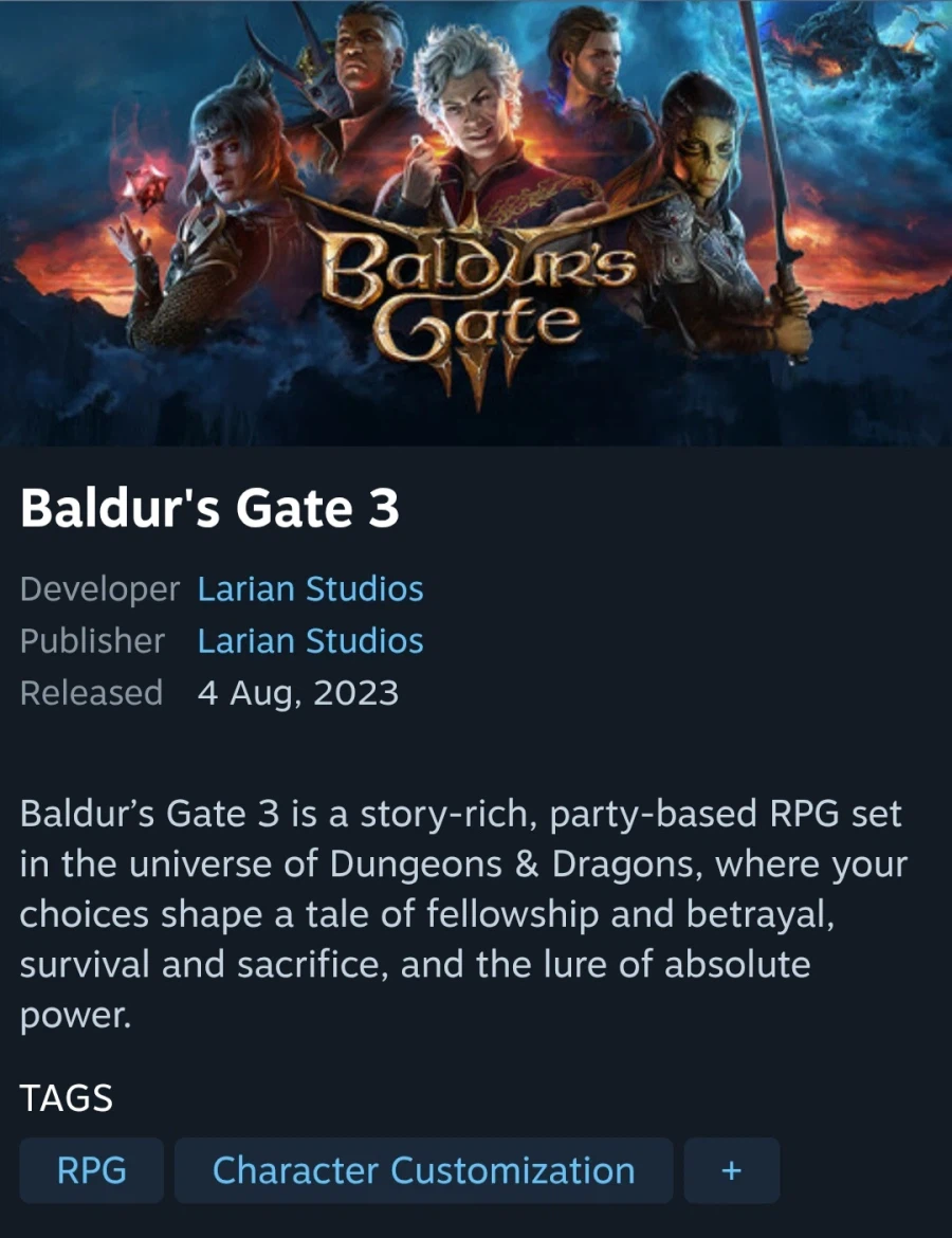 [스팀] Baldur's Gate 3 (49,500원/무료)_1.webp