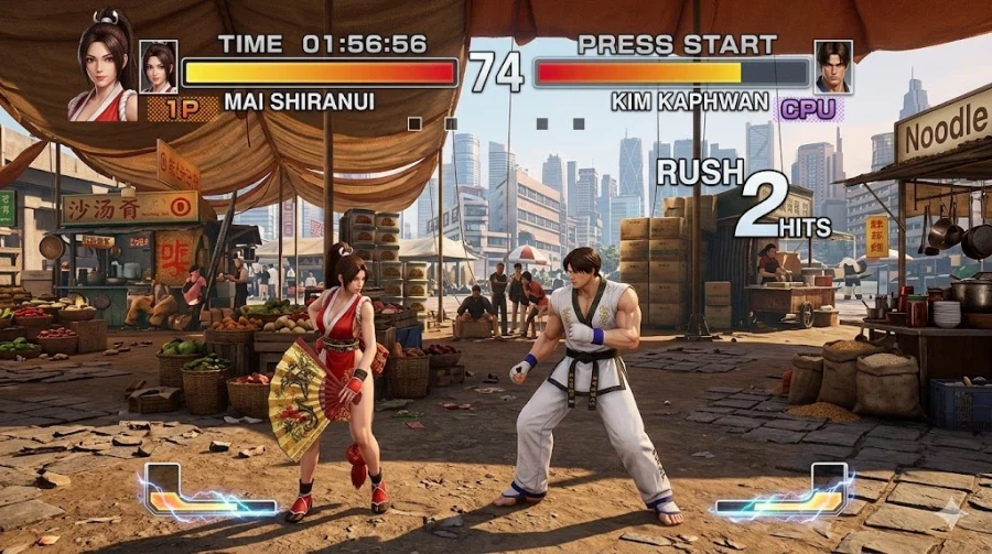 릿지레이서 1, 아랑전설 와일드 엠비션 스샷을 AI로 바꿔보기_5.webp