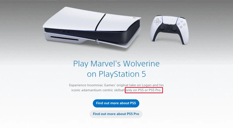 마블 울버린 소개 페이지에 Only On Ps 문구 추가_1.webp