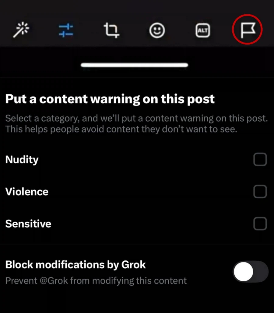 X, 피드 이미지를 Grok이 수정 못하게 하는 기능 추가 (iOS 한정)_1.webp