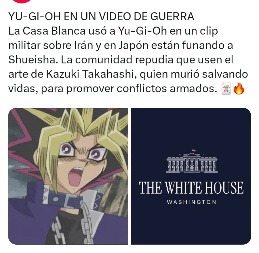 유희왕, 백악관의 영상에 쓰여 논란_1.webp