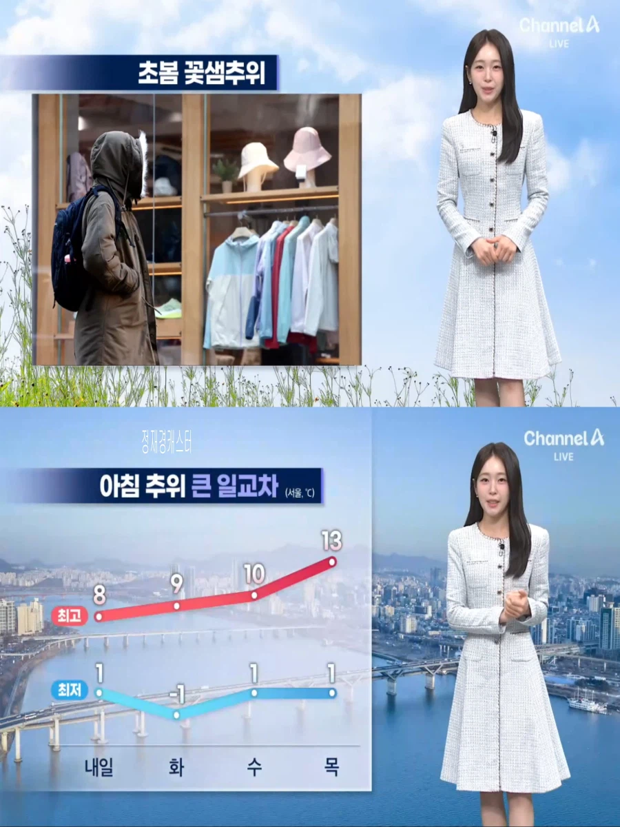 내일, 평년 기온 회복(초미세먼지 나쁨, 큰 일교차, 중부 중심 비 눈)_11.webp