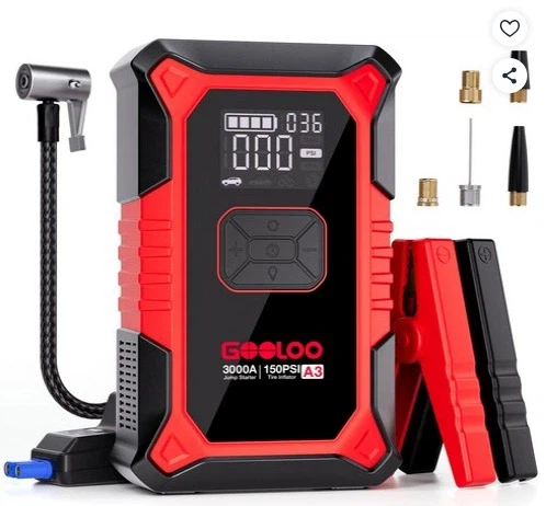 [쿠팡] GOOLOO A3 3000A점프스타터 보조배터리(66,560원/와우무료)_1.webp