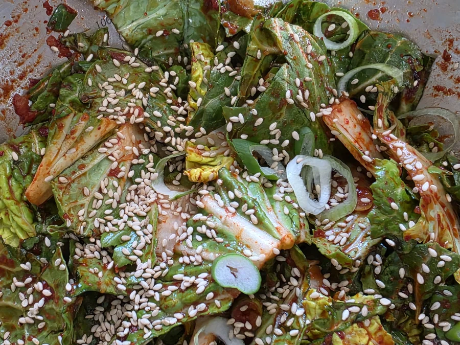 유행 다 지난 봄동무침. 마카로니 샐러드. 카레 만들었어요._2.webp