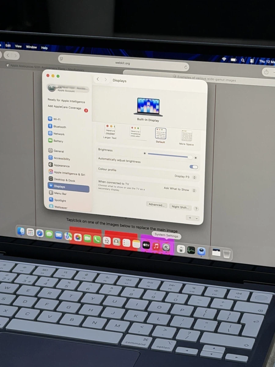 애플 맥북 네오, 수동 전환으로 DCI-P3 색역 커버 가능해_1.webp
