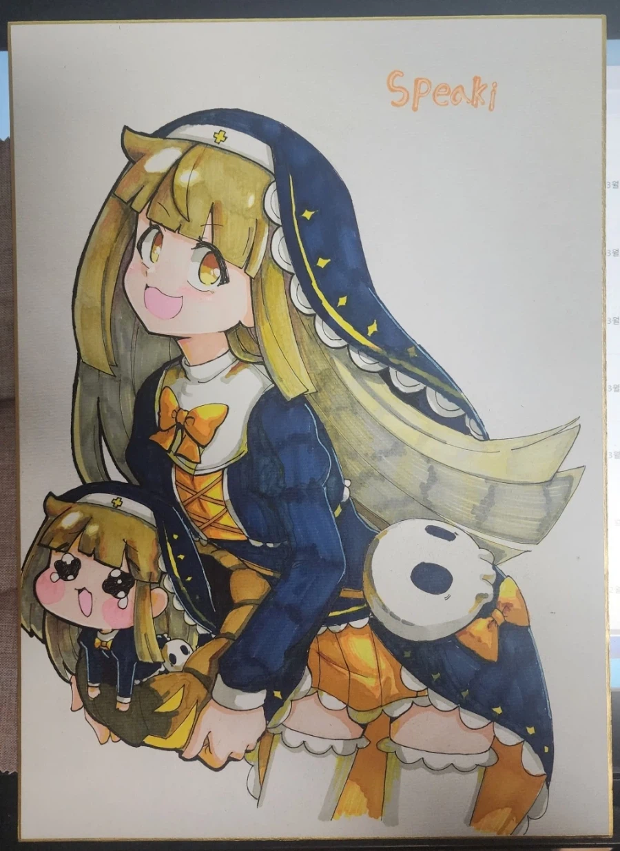 트릭컬)색지 스피키 그려 봄_1.webp