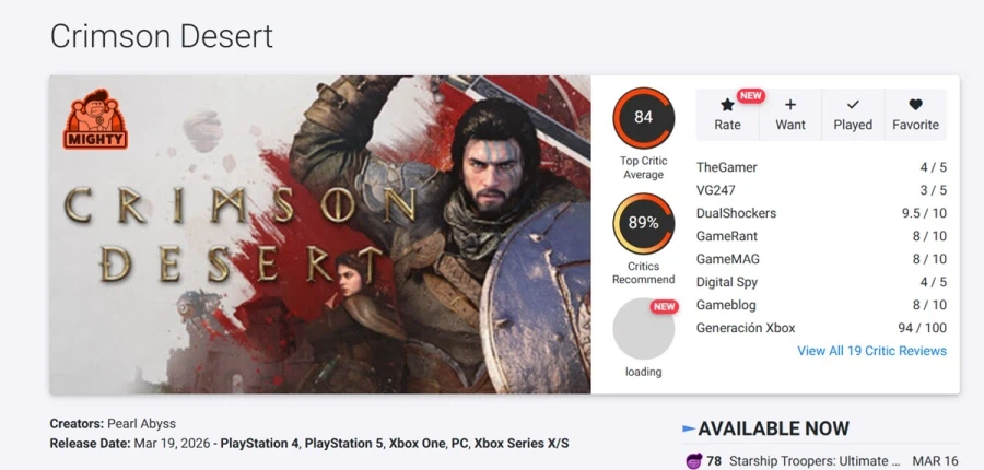 붉은사막 메타크리틱 및 오픈크리틱 점수 공개_2.webp