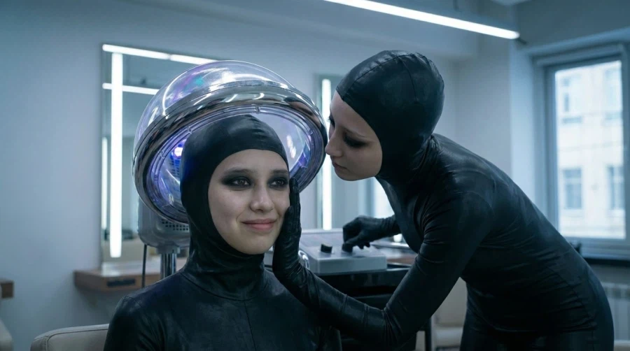 위장한 미장원에서 악의 조직 전투원으로 개조되는 여성_6.webp