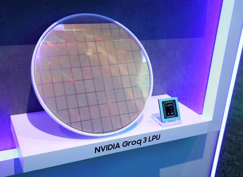 삼성 SF4X 기반 엔비디아 Groq3 LPU 웨이퍼 실물_1.webp