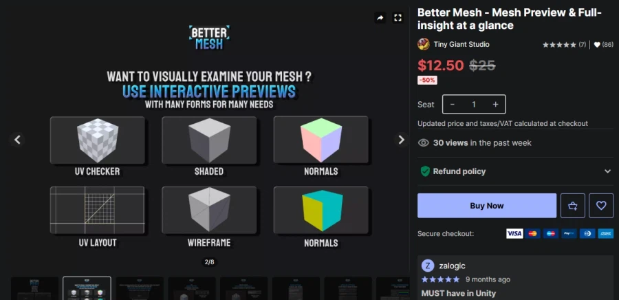[에셋스토어] (무료) Better Mesh - Mesh Preview &.._1.webp