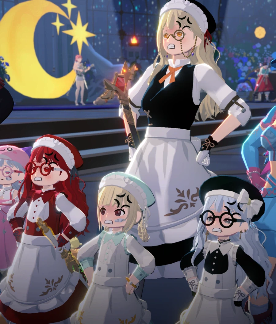 마비m) 새벽에 청소할 생각에 빡친 메이드들_1.webp