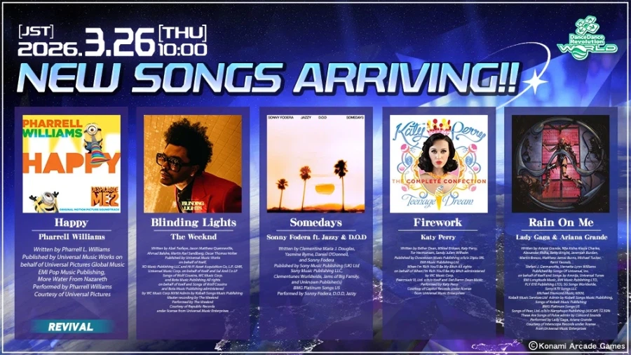 [AC] DDR WORLD 팝송 5곡 추가_1.webp